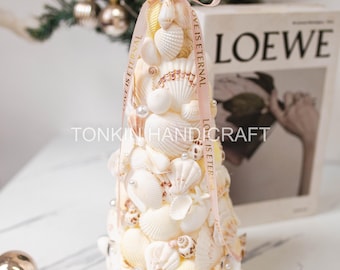 ビーチデコレーション アワビとヒトデのツリー - 貝殻とヒトデの