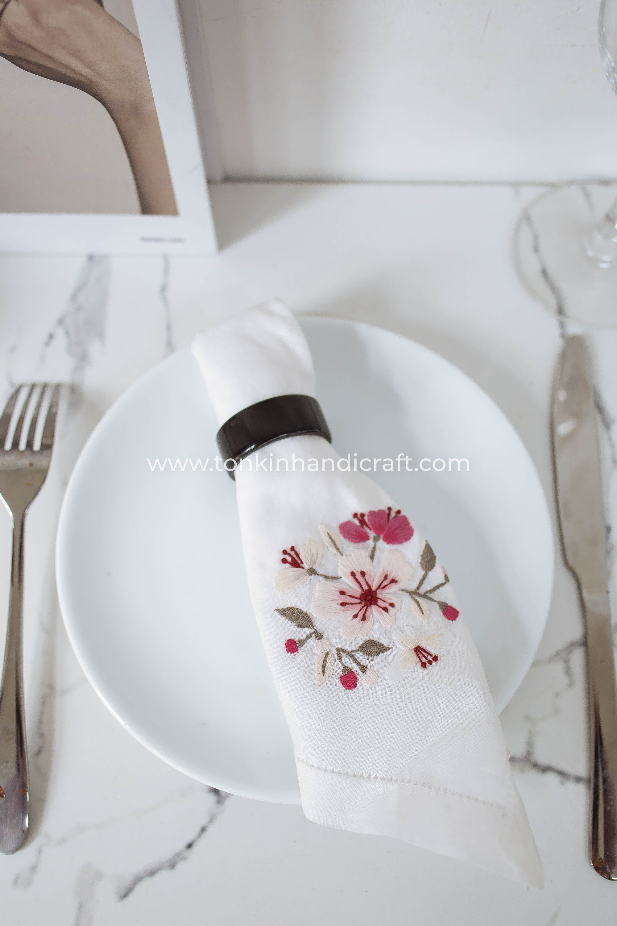 Buffalo Horn Napkin Ring, Table Decor, Boho Napkin Ring, Natural