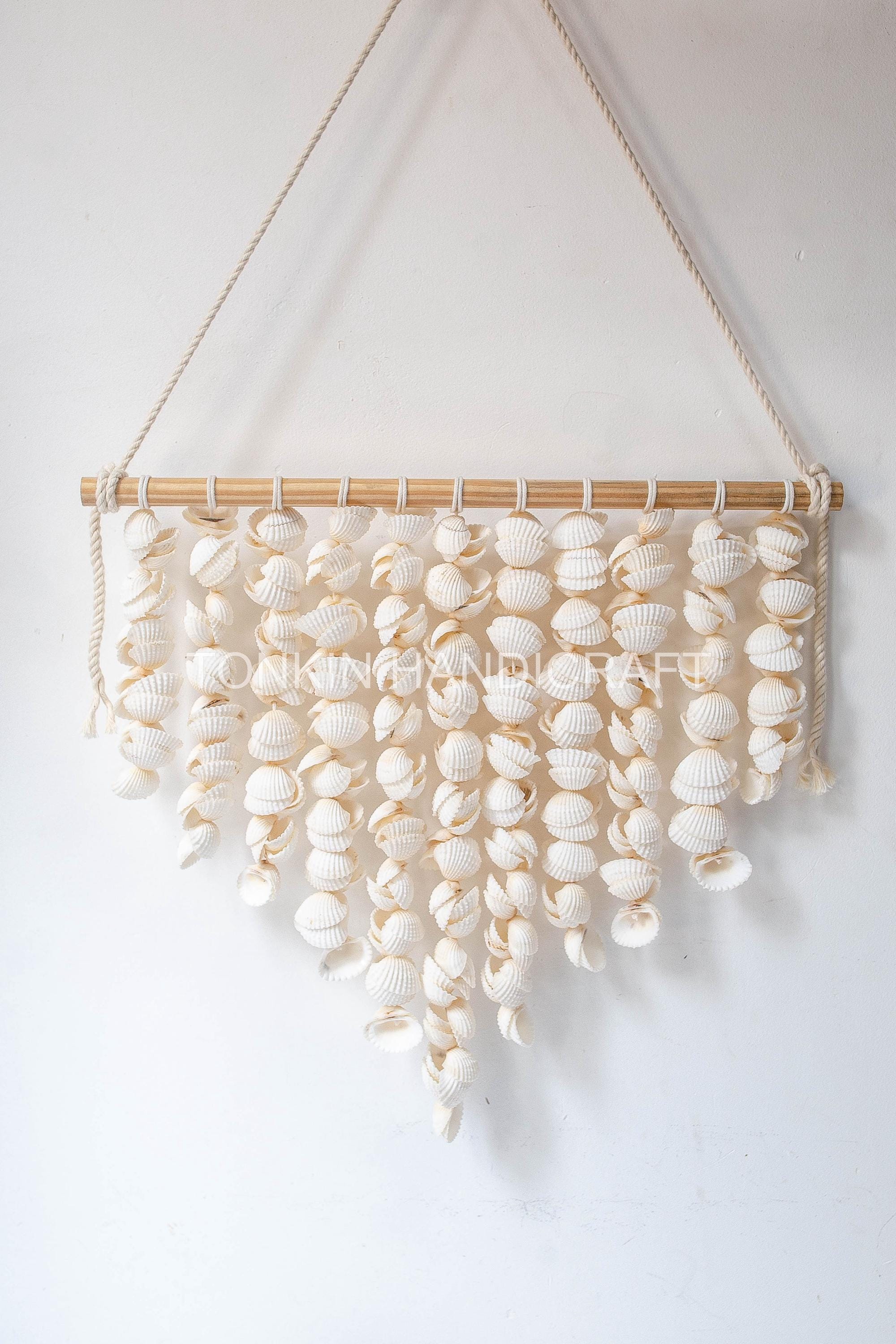 Shells Wall Design Shell Wall Hanging, Sea Shells Wall Art,shell Wall Curtain, Boho Shell ...