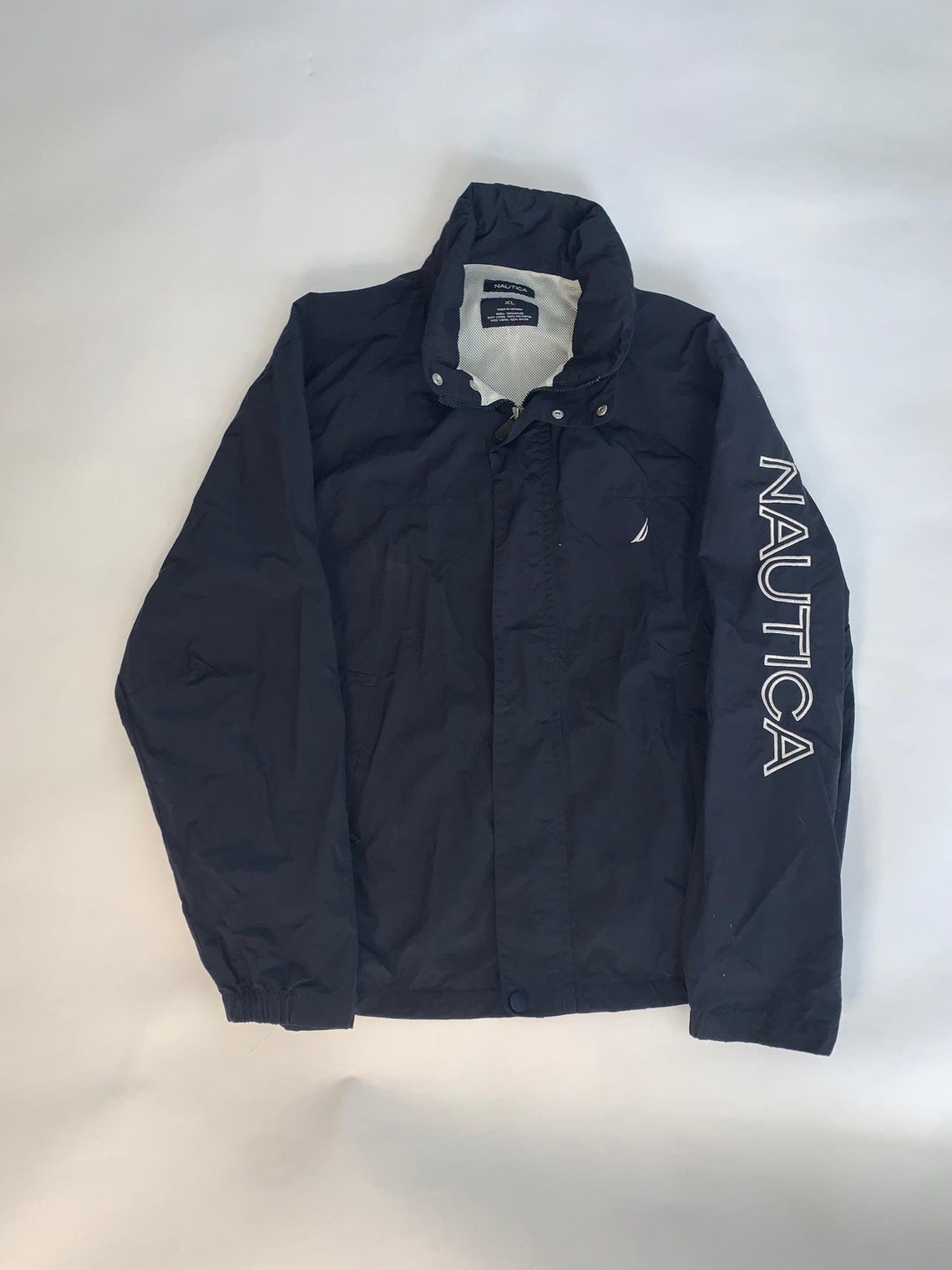Nautica Blue WIndbreaker Jacket XL Etsy