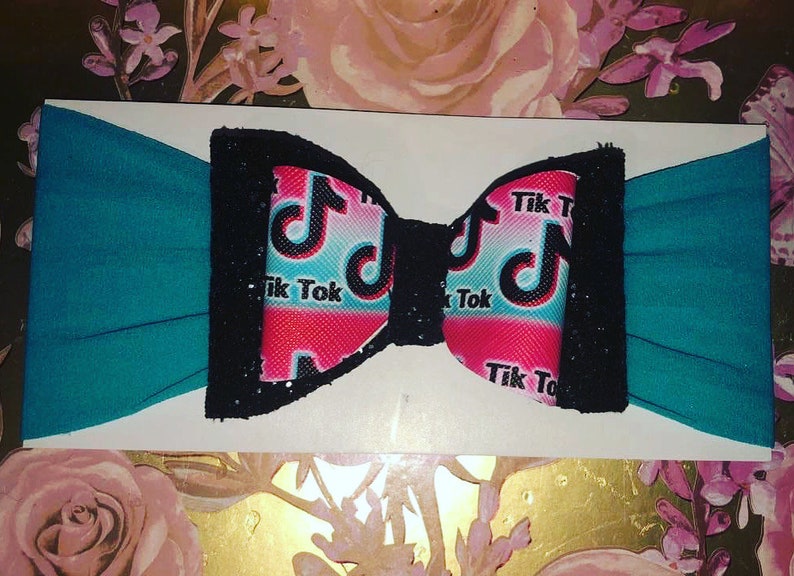 TikTok leather bow Headband | Etsy
