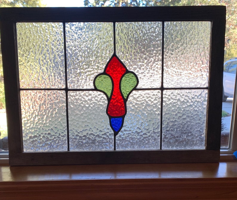 Framed Stained Glass Window Etsy