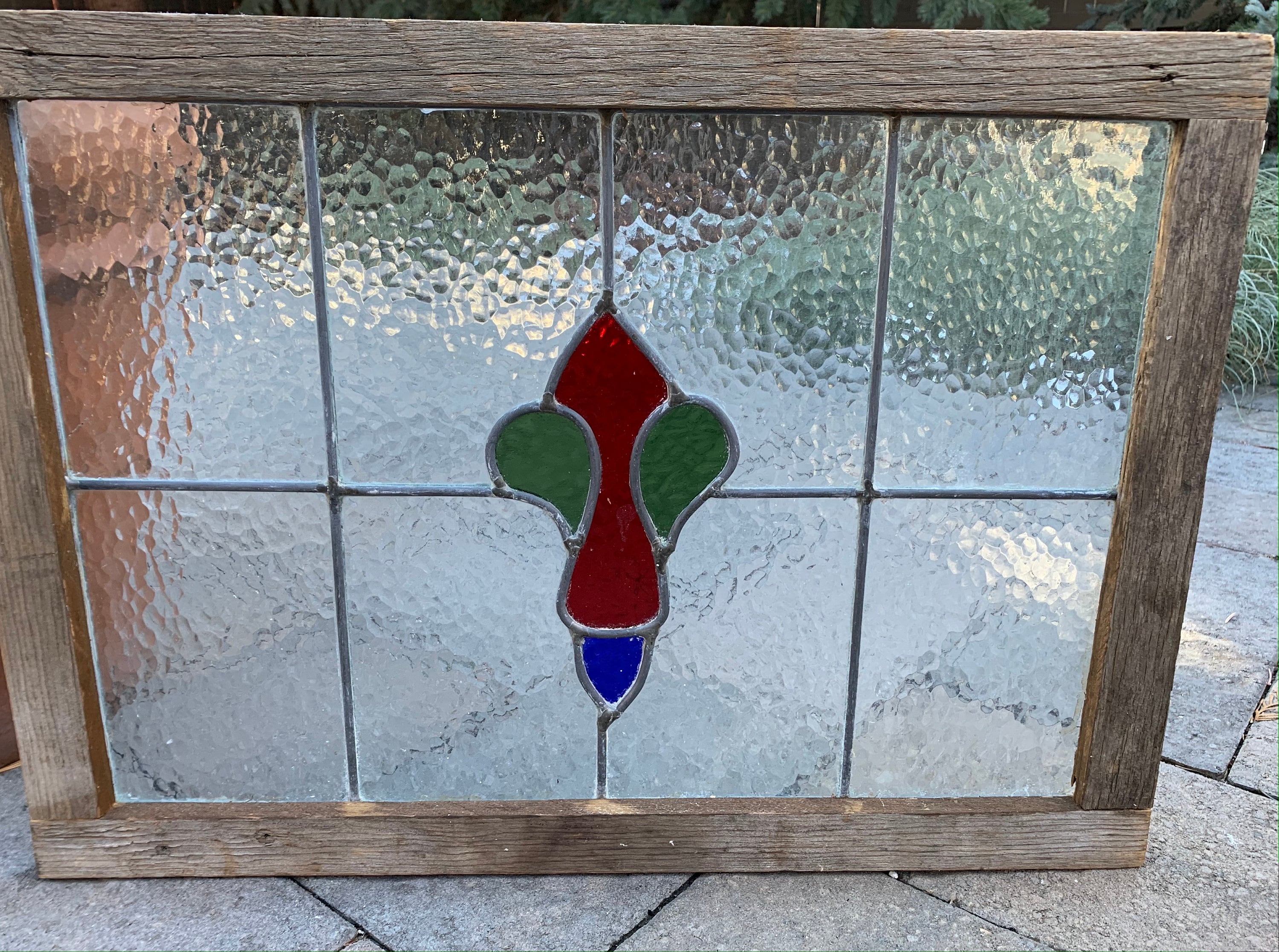 Framed Stained Glass Window Etsy