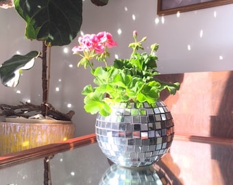 Disco Ball Flower Pot