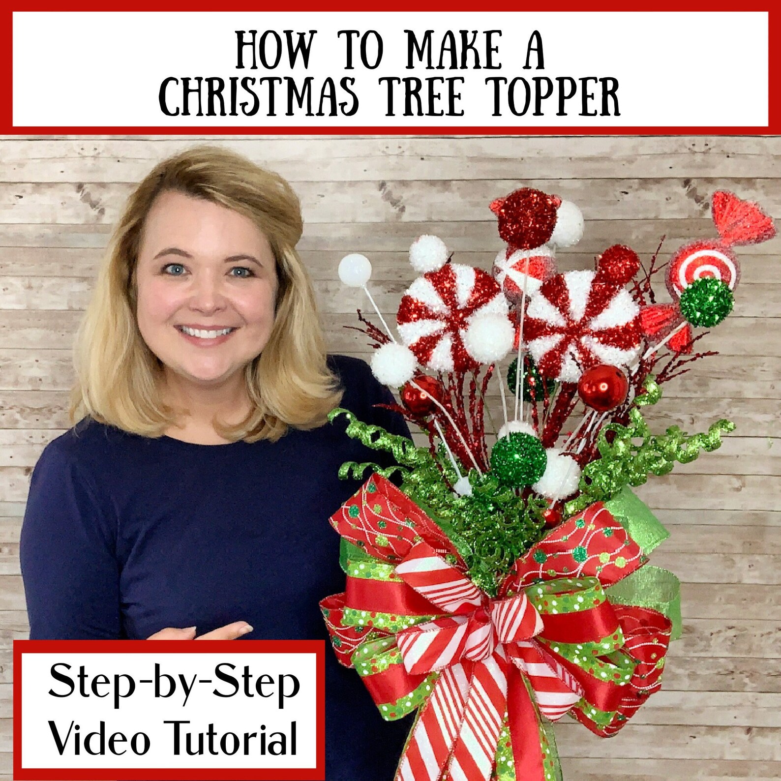 How to Make a Christmas Tree Topper Christmas Tree Topper Bow Etsy