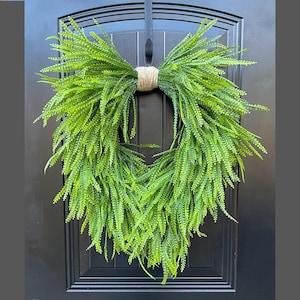 Bead Grass Wreath for Front Door, Saw Grass Wreath, Year Round Wreath, All Season Cascading Greenery Wreath, Housewarming Gift