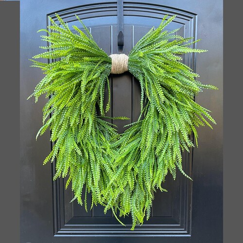 Bead Grass Wreath for Front Door, Saw Grass Wreath, Year Round
