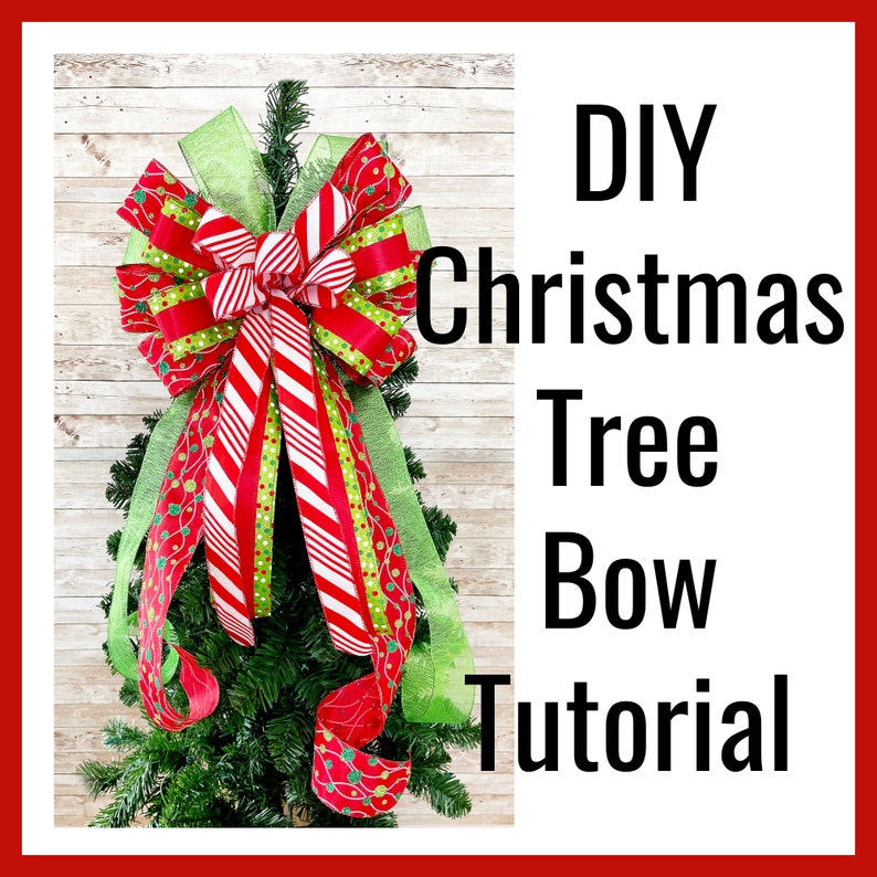 How to Make a Christmas Tree Bow Christmas Tree Bow Tutorial Etsy