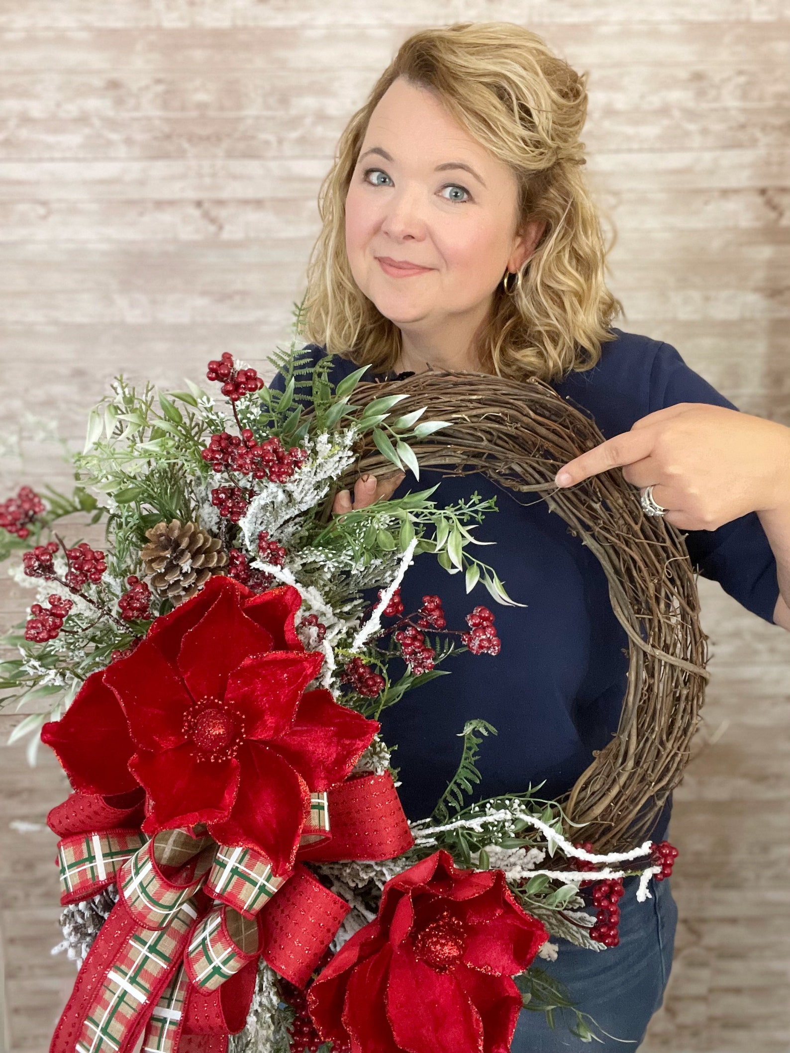 DIY Christmas Wreath Tutorial How to Make a Christmas Wreath Etsy