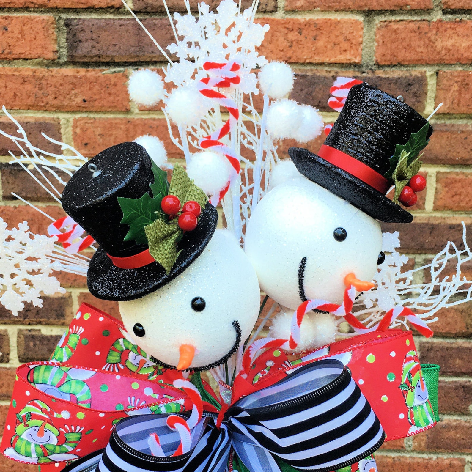 Snowman Tree Topper for Christmas Tree Snowflake Tree Topper Etsy