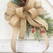 Burlap Christmas Bow, Farmhouse Bow for Wreath, Burlap Wreath Bow ...