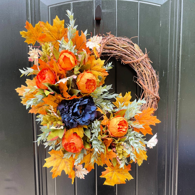 DIY Fall Wreath Tutorial How to Make a Fall Wreath Wreath Etsy