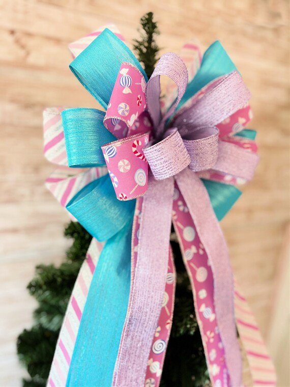 TEHAUX 3 Rolls Ribbon DIY Christmas Bows Cake Decor Corona para Ramos  buchones de Flores Gray Decor Pink Garland red Garland Pink Decor Christmas