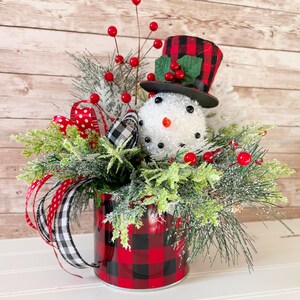 Christmas Snowman Arrangement Winter Snowman Arrangement - Etsy