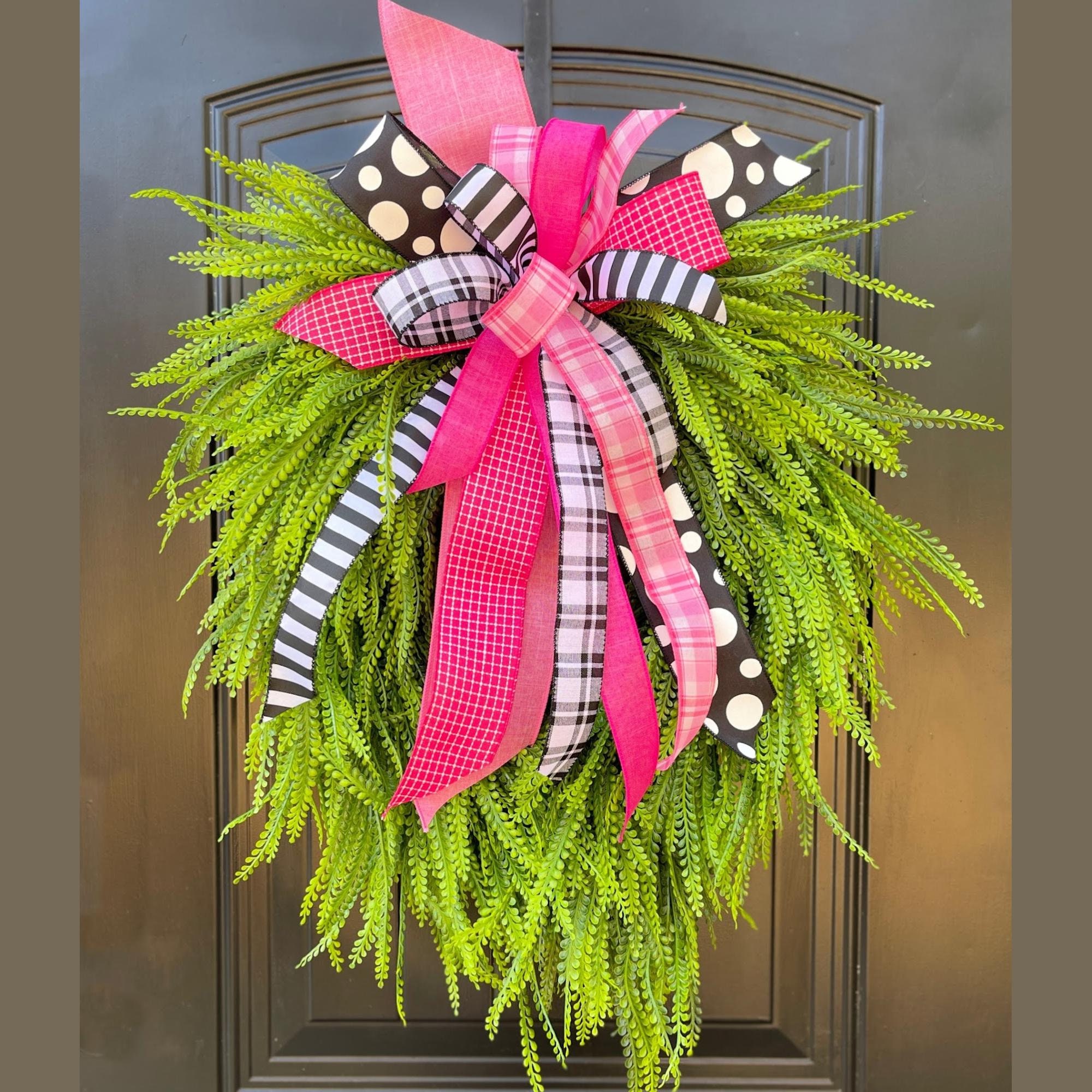 Summer Bead Grass Wreath, Saw Grass Wreath for Front Door, Custom