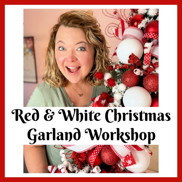 How to Make a Christmas Garland, DIY Christmas Garland Tutorial, Garland Tutorial, DIY Wreath Video, DIY Christmas Wreath Bow Tutorial