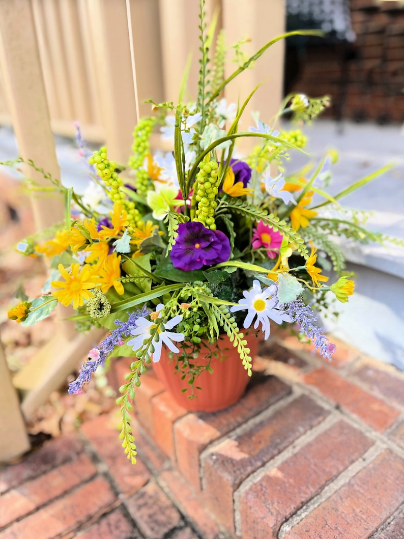 Urn Filler for Spring, Spring Front Porch Planter, Spring Urn Filler ...