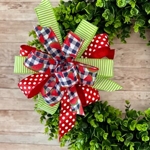 Embroidered Bow Back Bloomer Set - Watermelon