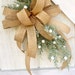 Burlap Christmas Bow, Farmhouse Bow for Wreath, Burlap Wreath Bow ...