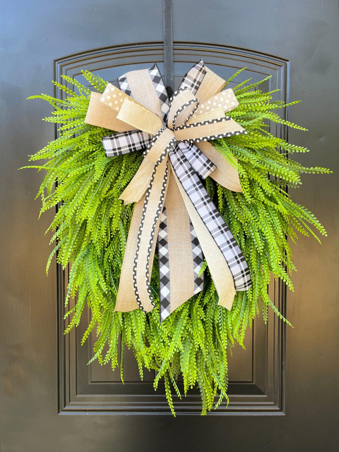 Spring Bead Grass Wreath, Saw Grass Wreath for Front Door, Custom