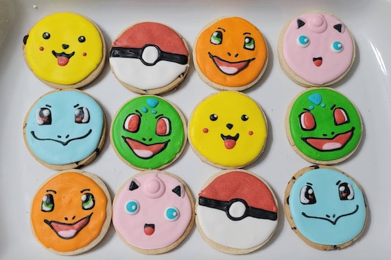 Galletas Veganas Pokémon galletas de azúcar sin lácteos - Etsy España