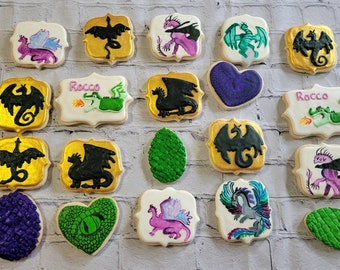 Dragon themed Birthday cookies Dragon party Dragon egg cookies Dragon eye vegan dairy free