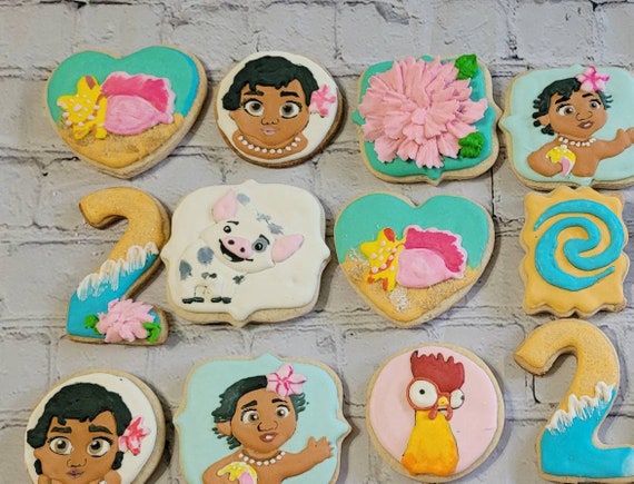 Vegan Baby Moana Themed Custom Sugar Cookies Etsy Vegan Baby Moana Themed Custom Sugar Cookies Etsy
