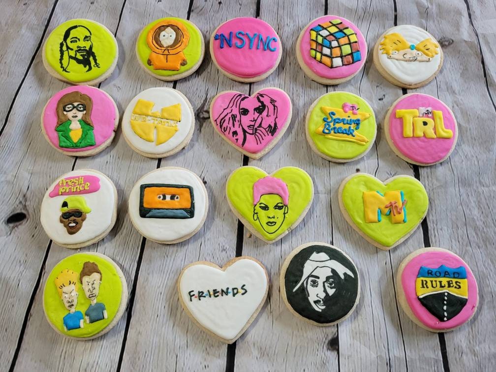 I Love the 90s Themed Cookies 90s Party Vegan Dairy Free | Etsy