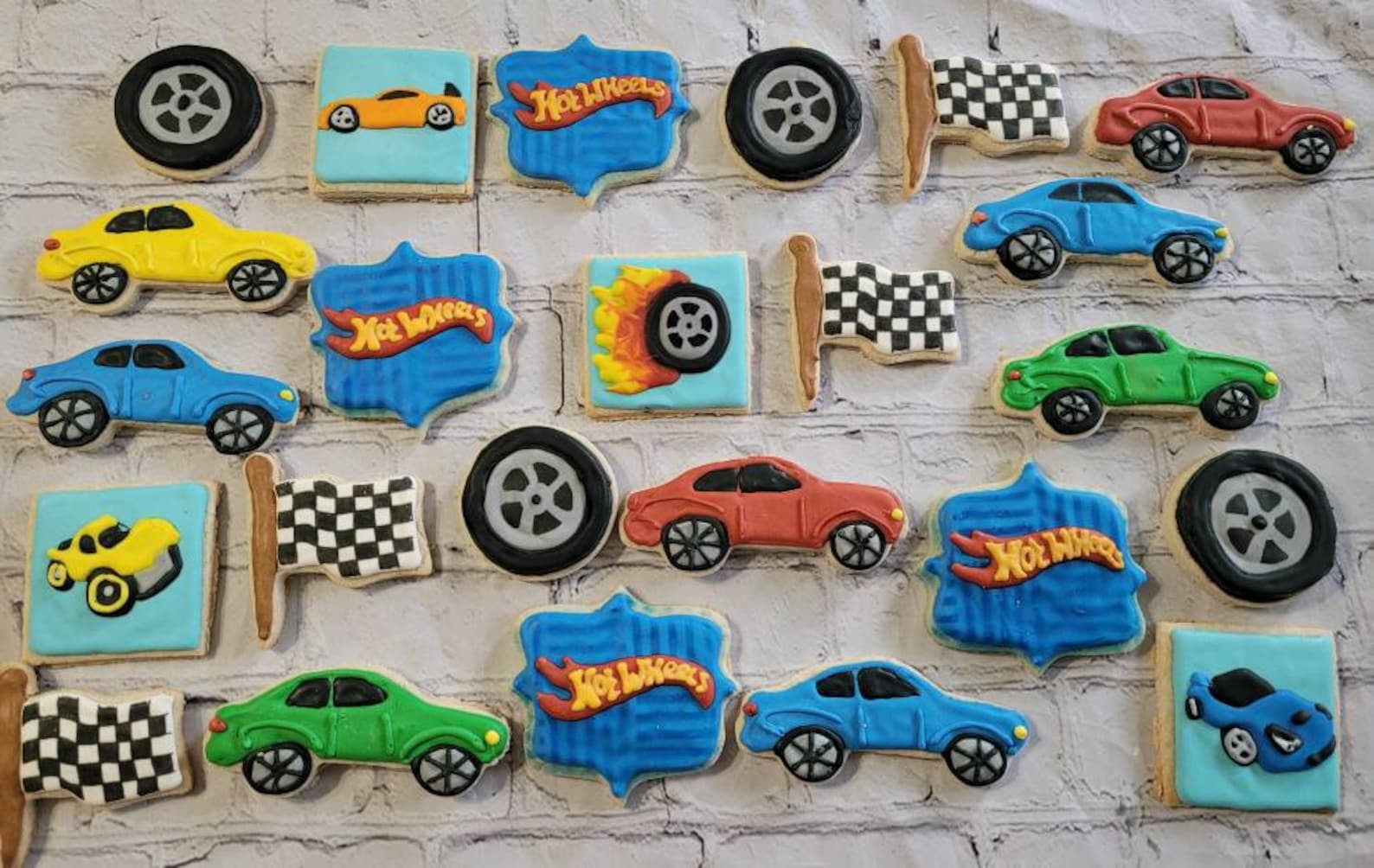 Vegan Hot Wheels Cars Cookies Birthday Party Custom Sugar Etsy