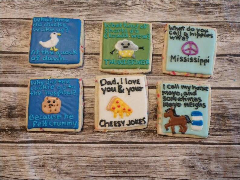 Father's Day Cookies Dad Jokes Cookies Funny Father's Etsy