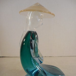 Vintage Murano Glass Chinese Kneeling Figure Figurine Sculpture