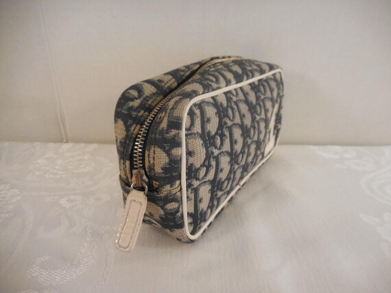 Christian Dior TROTTER No. 1 Navy Monogram Make-up Cosmetic Pouch