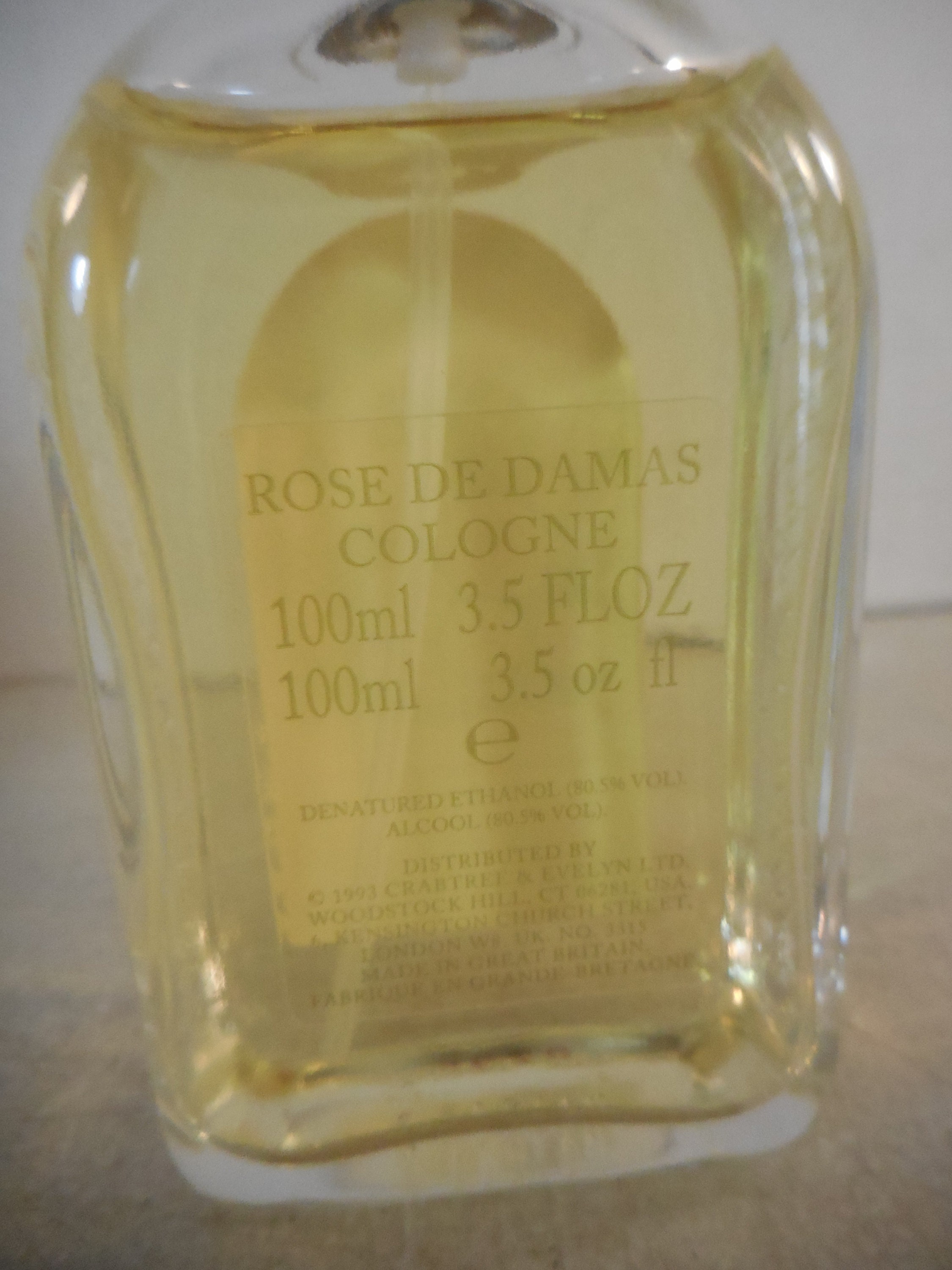 希少　クラブツリー&イヴリン DAMASK ROSE COLOGNE 100ml Vintage Crabtree & Evelyn Damask Rose Cologne Perfume 3.5 fl