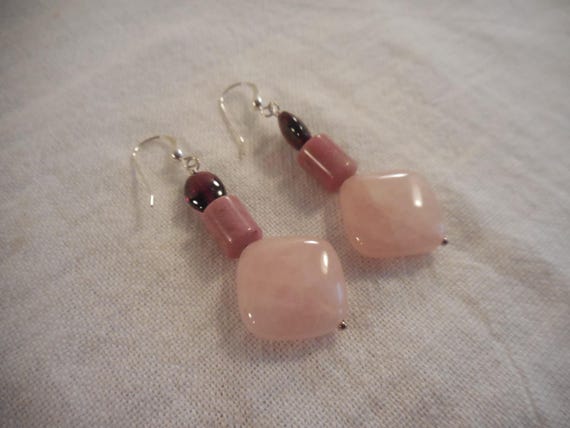 DTR Jay King Dangle Sterling Silver Earrings Garn… - image 4