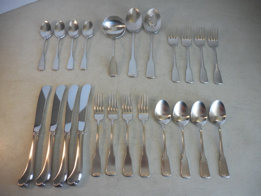 Oneida Cube AMERICAN COLONIAL Stainless 23 Piece Serves 4 With Etsy