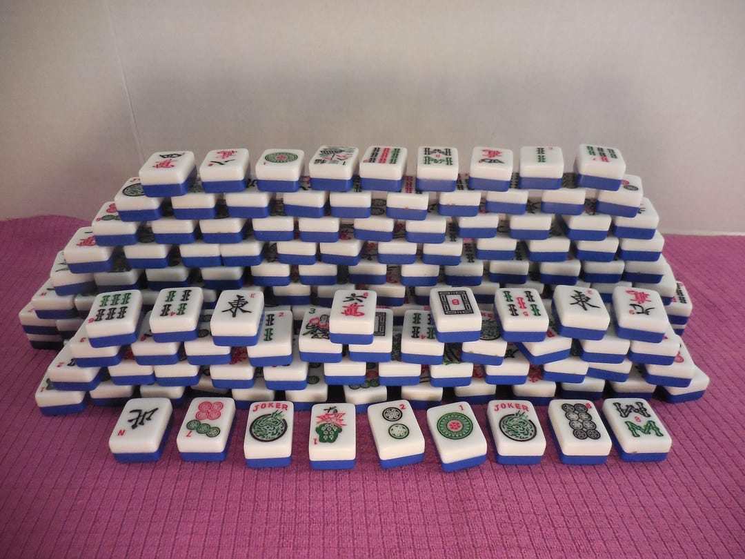Carreaux De Mahjong Vintage En Bakélite - 152 Pièces - Jeu Chinois Mah Jong - TYPE RARE - Occasion