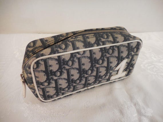 Christian Dior TROTTER No. 1 Navy Monogram Make-up Cosmetic Pouch