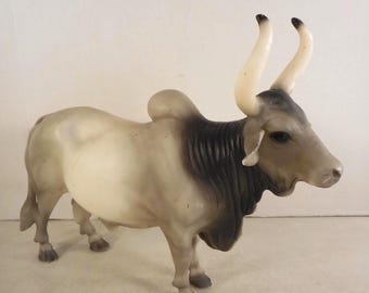 Vintage Breyer Molding Co. Gray Matte Brahma Bull 12"x 9"* READ** BM12