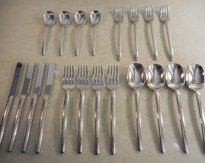 Mikasa ZENA Stainless Flatware 20 Piece Service for 4 JAPAN MZ Etsy