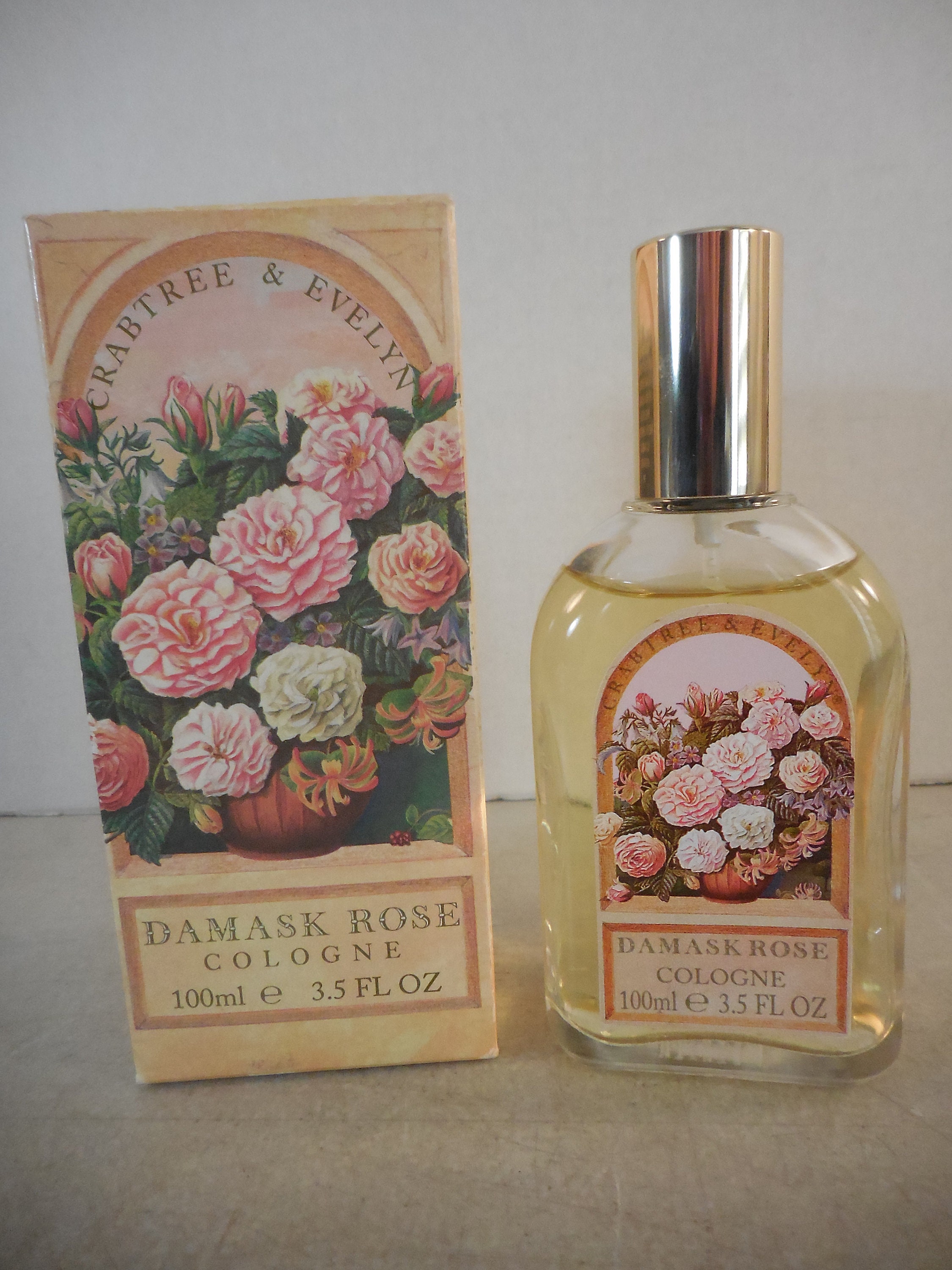 希少　クラブツリー&イヴリン DAMASK ROSE COLOGNE 100ml Crabtree & Evelyn DAMASK ROSE Cologne Spray 3.5 Oz With Box