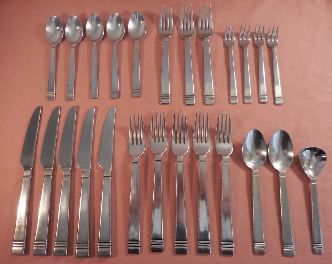 Lenox TIN CAN ALLEY 188 Stainless Flatware 25 Piece Assorted Etsy