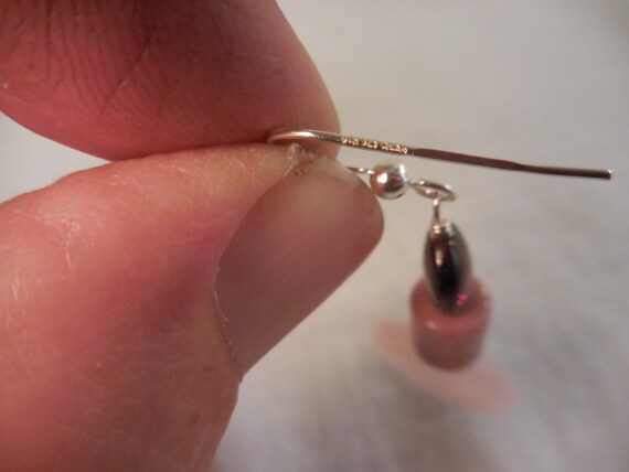 DTR Jay King Dangle Sterling Silver Earrings Garn… - image 7