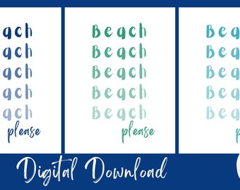 Printable Beach Please Sign