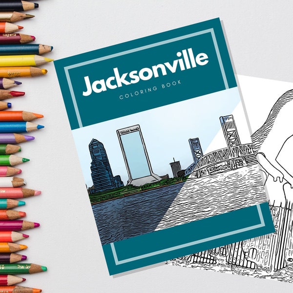 Jacksonville Coloring Book Instant Download Digital Files - Etsy