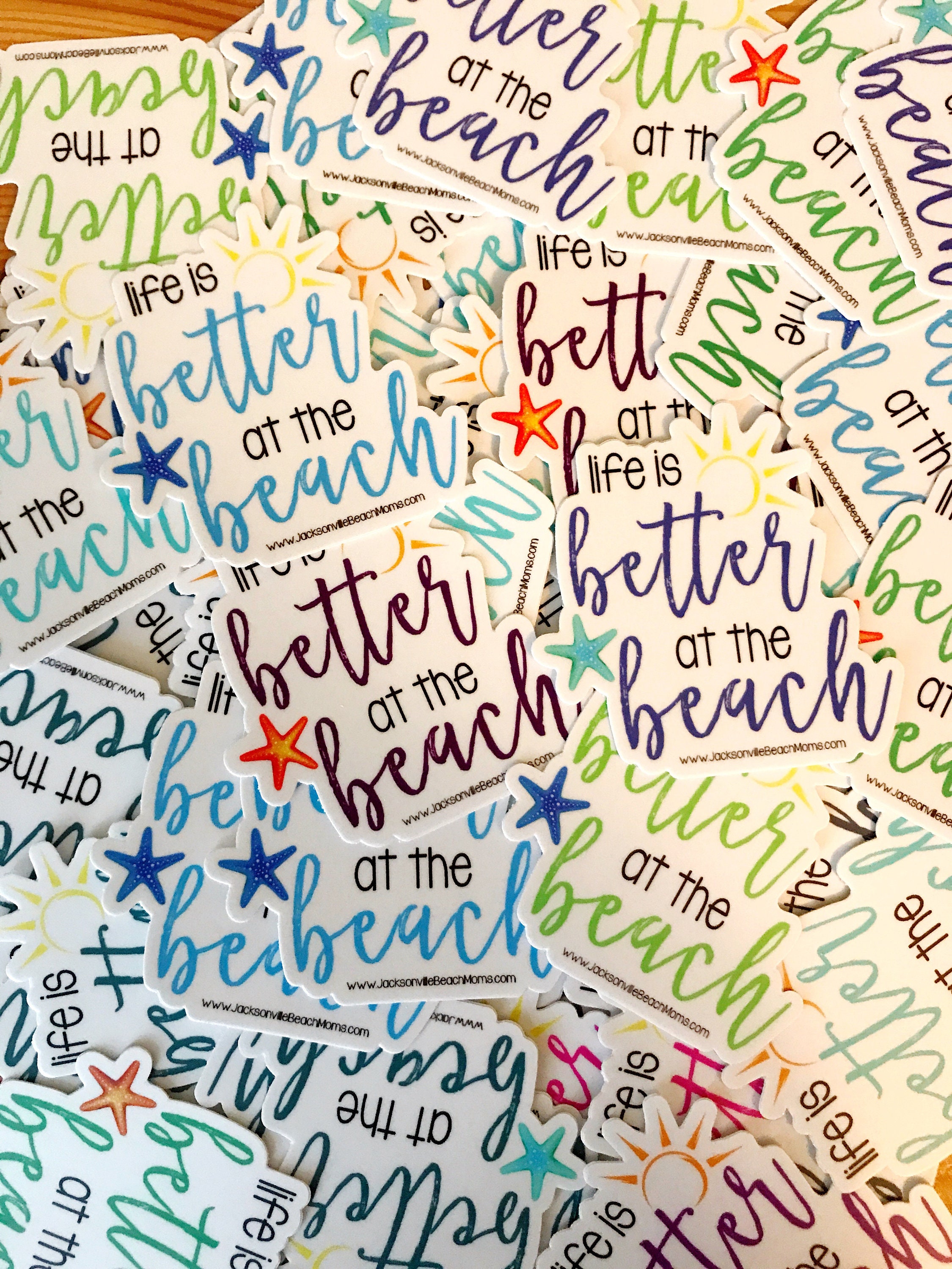 Set of 5 Jacksonville Beach Moms Stickers Etsy