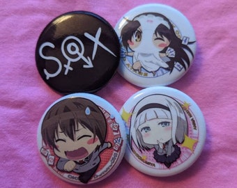 Shimoneta Buttons (Buy individually or as a set!)