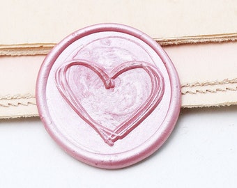 Handwriting heart Wax Seal Stamp /heart Wax seal Stamp kit /Custom Sealing Wax Stamp/wedding wax seal stamp
