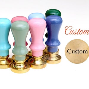 Custom Wax Seal Stamp kit logo van foto / Gepersonaliseerd gemaakt uw ontwerp wax seal set / Macaroon handvat Custom Sealing Wax Stamp/20 ~ 50mm
