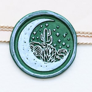 Maanplanten Wax seal stempel / cactus succulent Wax seal Stamp kit / Custom Sealing Wax Stamp / bruiloft wax seal stempel