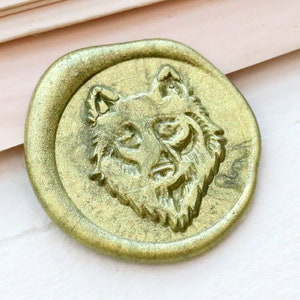 Wolf Head Wax sceau timbre / Wax seal Stamp kit / Custom Sealing Wax Stamp / timbre de sceau de cire de mariage
